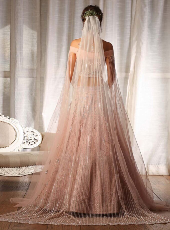 Mauve Geometric Lehenga Set