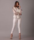 Ivory Scallop Shirt Set