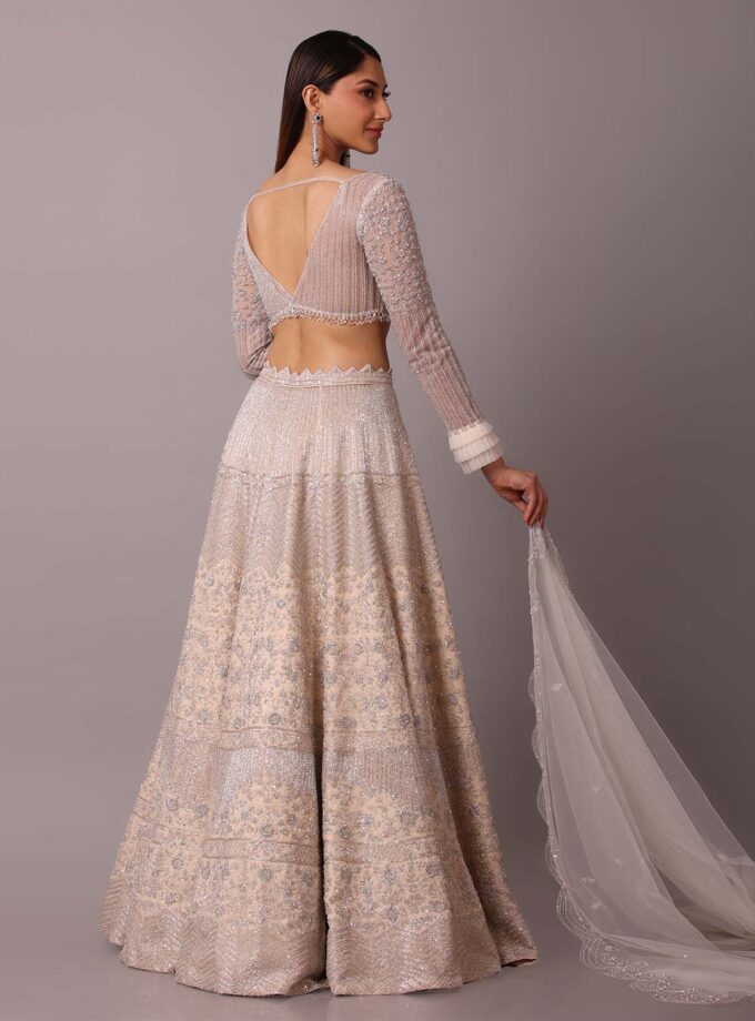 Ivory Embellished Lehenga