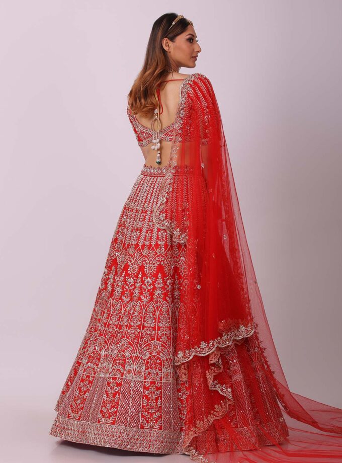 Red And Gold Bridal Lehenga Set