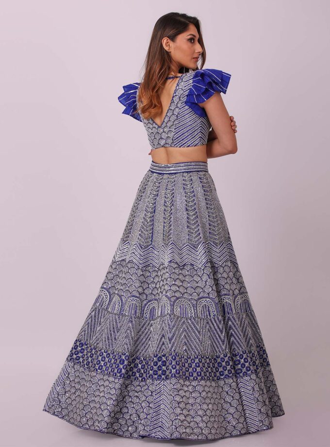 Electric Blue Lehenga Set