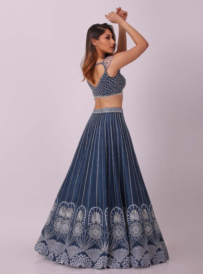 Teal Lehenga Set