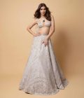 EMBELLISHED LEHENGA WITH BLOUSE AND TRAIL